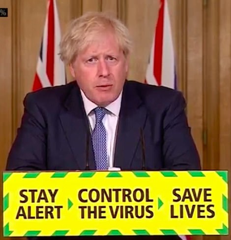 Boris Johnson today announced he is 'squeezing the brake pedal' on the easing of lockdown after an increase in coronavirus cases
