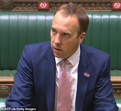 Health Secretary Matt Hancock said although death figures for the UK are low, 'we must remain vigilant' and 'do everything in our power to prevent a second wave' in the UK similar to that seen in Spain and France while protecting the NHS this winter. He is pictured arriving to attend a Cabinet meeting today